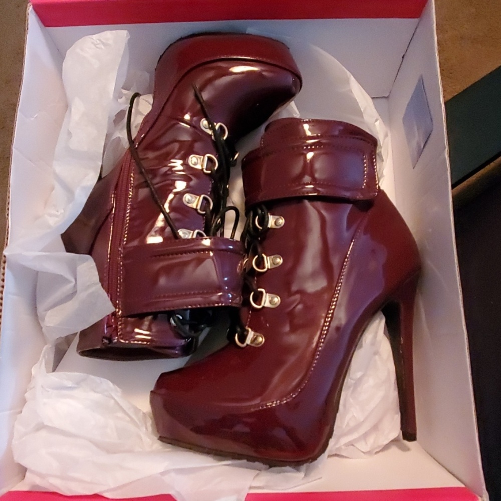 Burgundy Booties